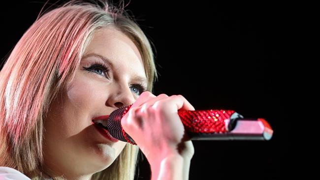 Brisbane, Perth and Melbourne to come ... Taylor Swift sings at Allianz Stadium, Sydney. Picture: Attila Szilvasi.