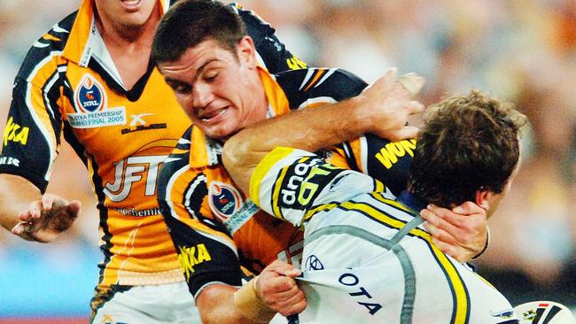 Chris Heighington helped the Wests Tigers claim the 2005 NRL grand final. Picture: James Horan