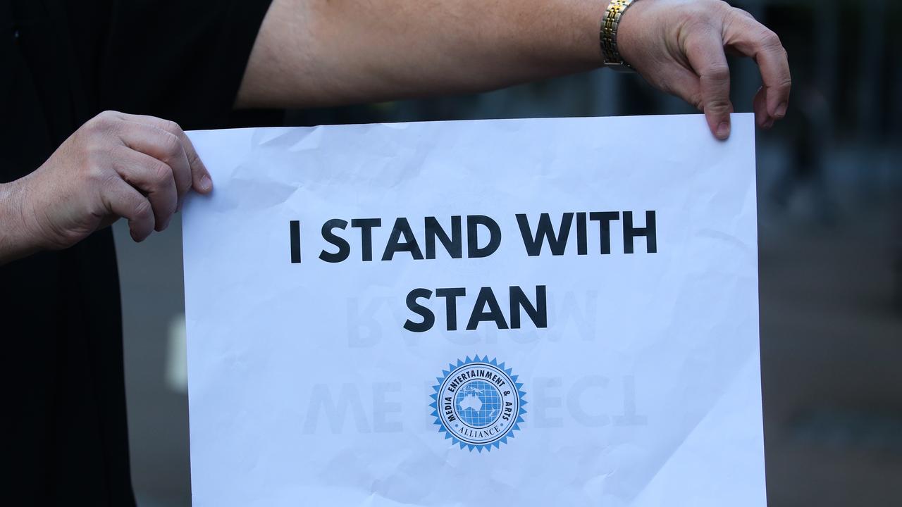 ABC staff staged a walk out on Monday to support Stan. Picture: NCA Newswire / Gaye Gerard