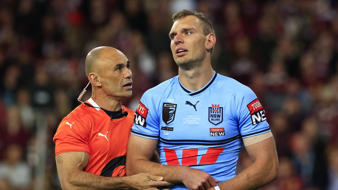 Tom Trbojevic injured in pectoral in Origin II. Photo: Adam Head