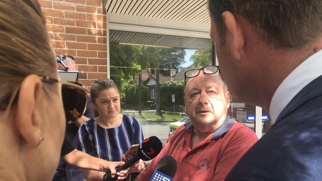 Mr Hanslow became emotional as he listed his long list of health problems while battling with his celebrity neighbour. Picture: Alex Turner-Cohen/news.com.au