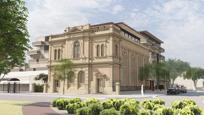 Artist's impression of the $30m redevelopment of the former Primitive Methodist Church in North Adelaide. Picture: Supplied by Merlino Development Group