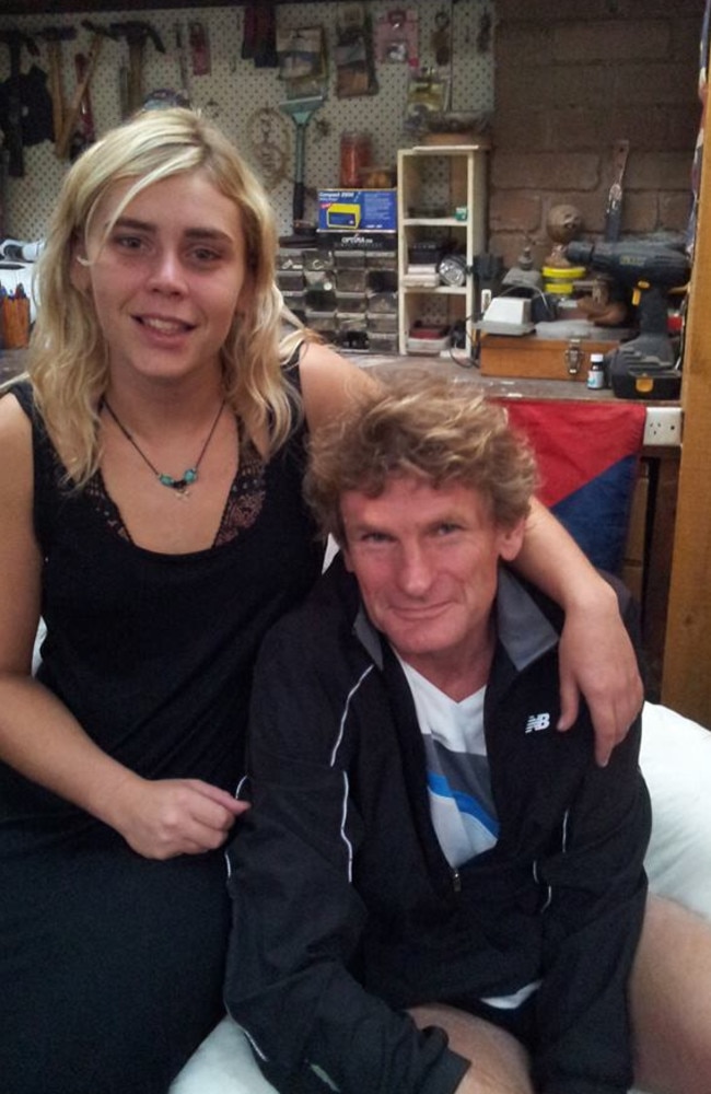 Elly Warren with her father Paul Warren, who has embarked on his own investigation of her 2016 murder.