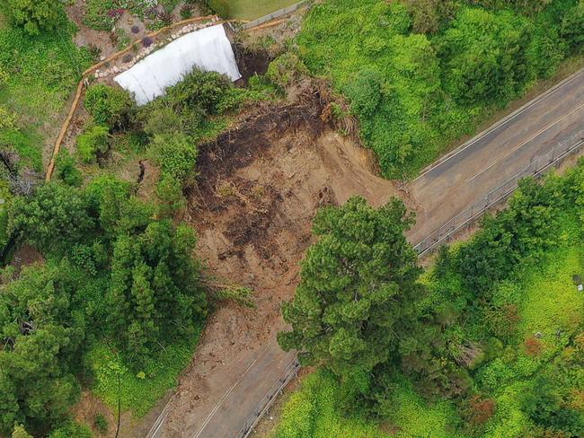 Deviation Road between Fyansford and Geelong West/Newtown. Deviation Rd is still closed while a landslip is cleaned up and stabalised. Picture: Alan Barber