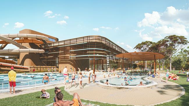 Construction on the new centre, which will be complete with outdoor areas and water slides, is planned to start in August. Picture: SA Government