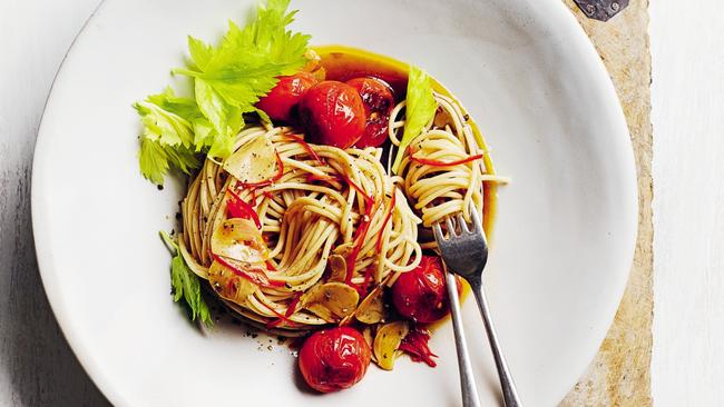 Pasta with bloody mary sauce. Picture: Chris Court