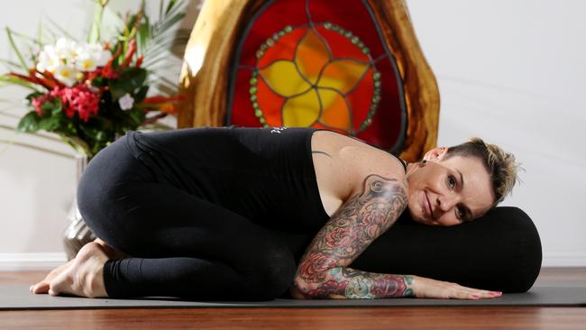 Jaye Harris at her yoga studio Yorkeys Yoga. PICTURE: STEWART MCLEAN