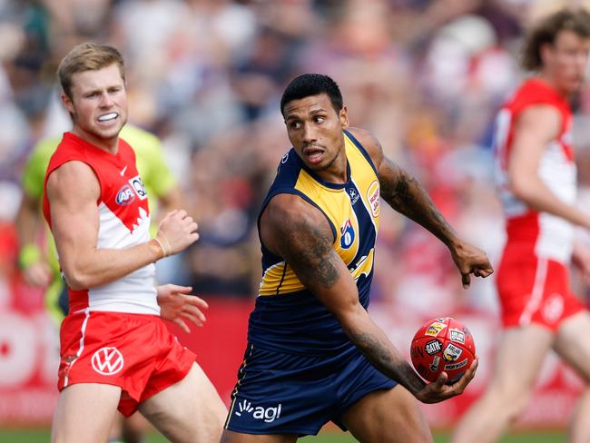 Tim Kelly and the Eagles need to back up a strong showing against Sydney this week against Richmond at home. Picture: Dylan Burns/AFL Photos via Getty Images.