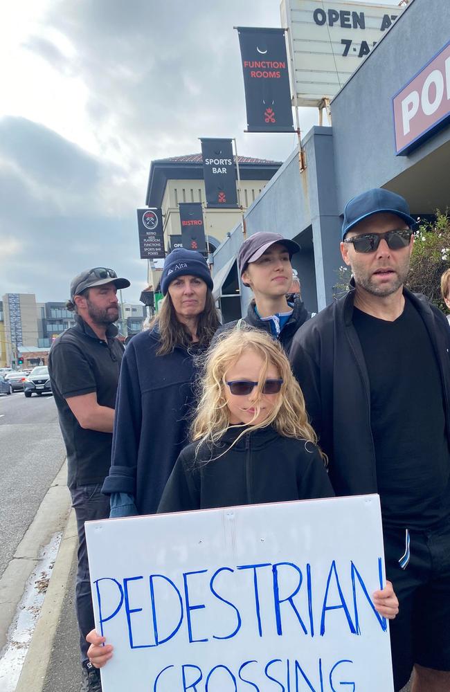 Essendon community rally to increase safety measures on Pascoe Vale Rd. Photo: Angela Clarke