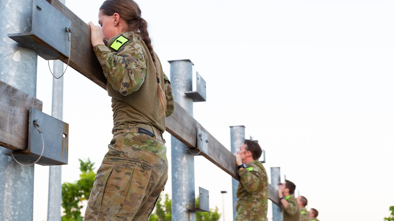 Personnel participating in the Special Forces Entry Test at Holsworthy Barracks, Sydney, in 2021.