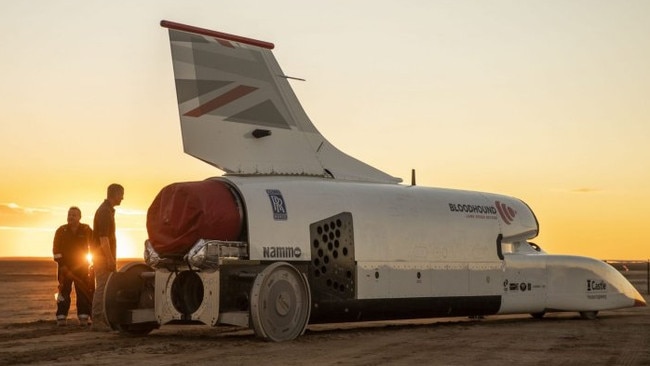 Ian Warhurst, Bloodhound’s owner, estimates that around $21.6 million is needed to propel the car beyond the current record. Picture: Bloodhound