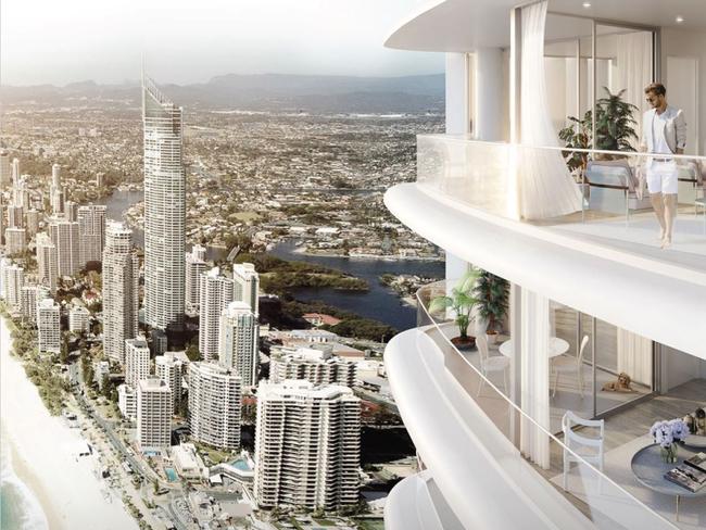 Artist impression of Meriton's Ocean Supertower planned for Surfers Paradise.