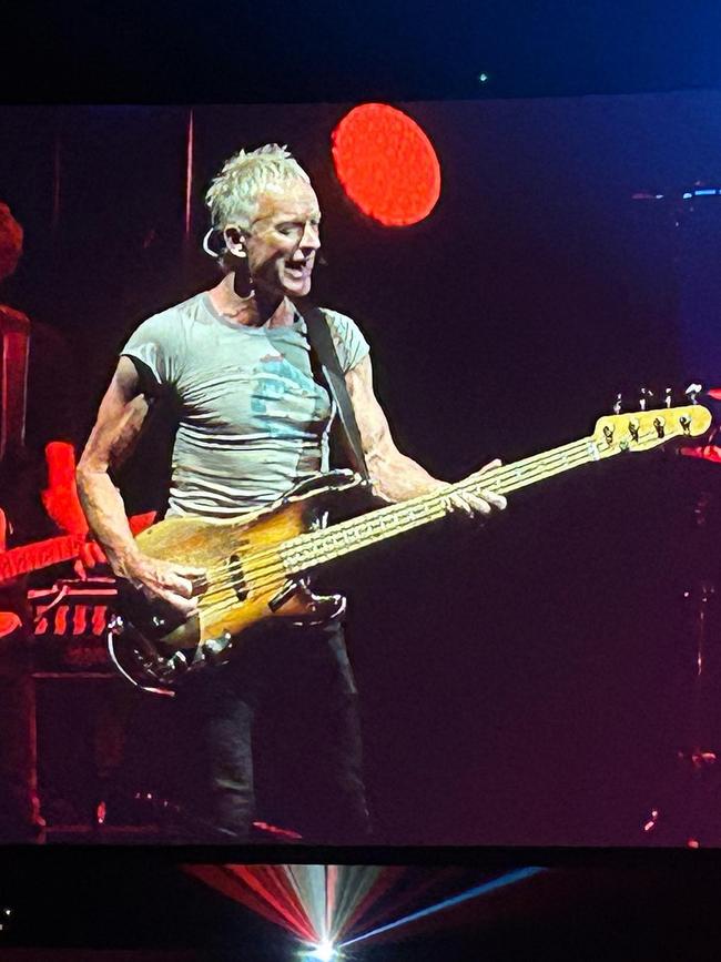 Legendary singer Sting performs live at Adelaide Entertainment Centre. Picture: Instagram