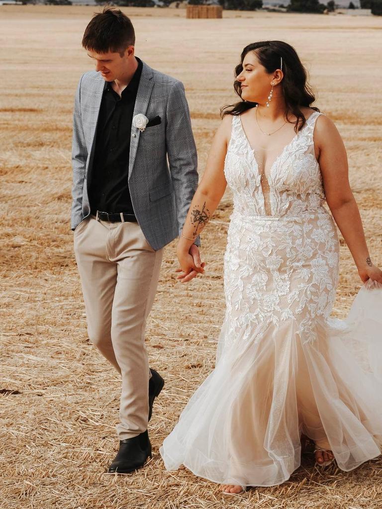 Bonnie &amp; Jayden kept their wedding day relaxed and fun. Picture: Mikayla St Onge