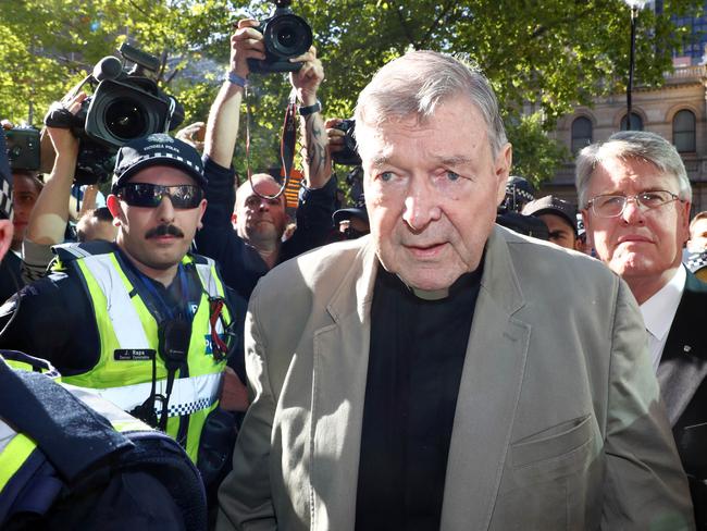 27/02/19 George Pell arrived at the county court in Melbourne for sentencing. Aaron Francis/The Australian