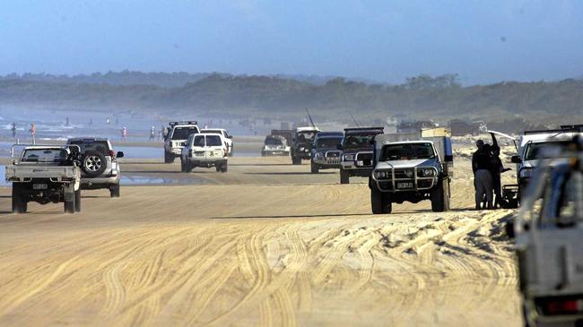 TOO MUCH: Crowds at Teewah are leaving behind more than tyre tracks.. Picture: John McCutcheon