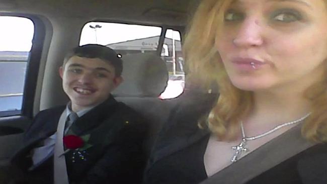 Jayce Whisenhunt and his sister Jessica Helling were turned away from prom. Picture: Supplied