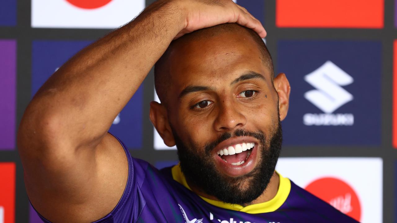 Josh Addo-Carr has returned to training with his Storm teammates. Picture: Getty Images