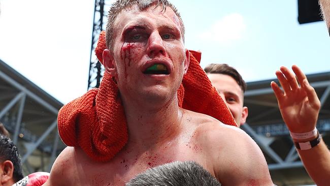 Jeff Horn copped a battering, but still emerged victorious. Pic: Getty