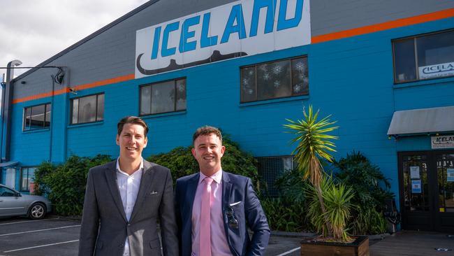 Lachlan Marshall and Jared Johnson out front of Gold Coast Iceland in Bundall.