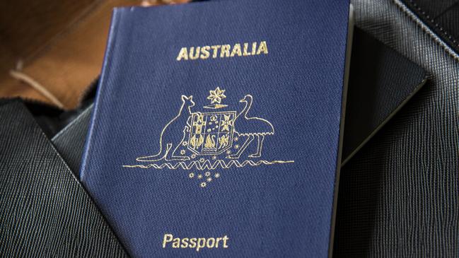 A child's Australian Passport insert into a black leather travel wallet.Escape 6 August 2023Doc HolidayPhoto - Getty Images