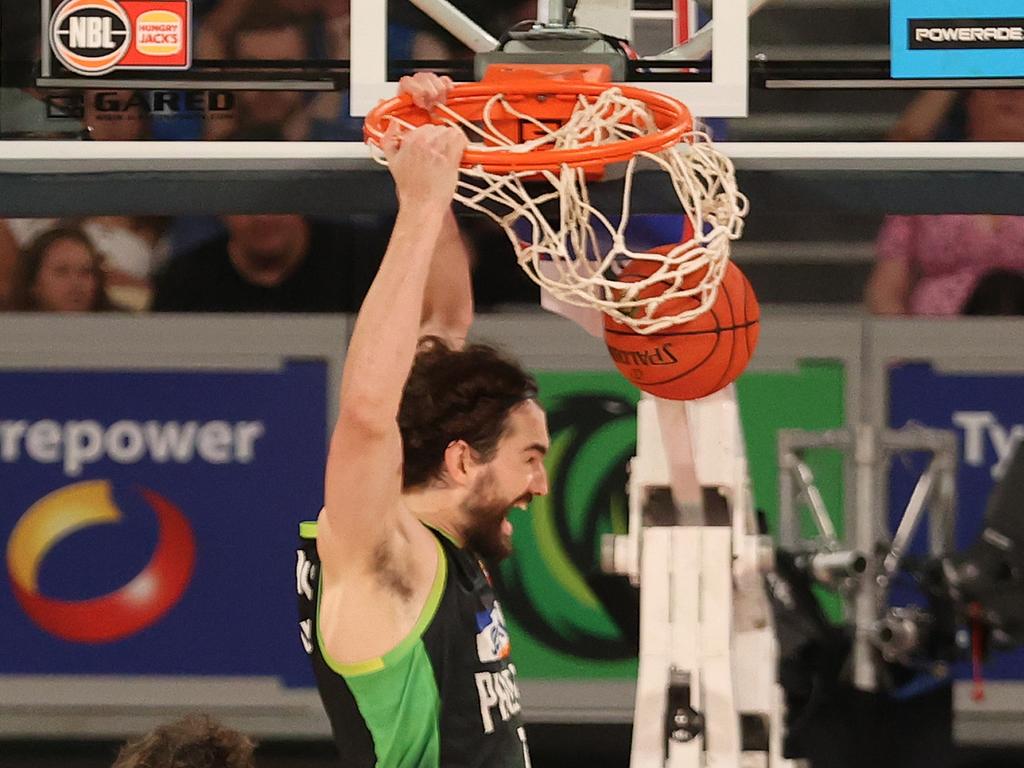 The NBL remains a haven for truly elite big men, like the Phoenix’s Jordan Hunter. Picture: Getty Images