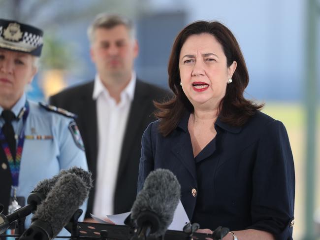 Annastacia Palaszczuk at the Police academy at Oxley. Pic Annette Dew