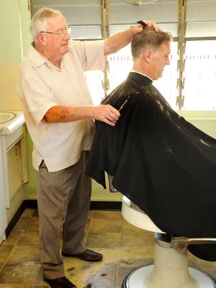 Click Go Barber George S Shears For Final Time At Ashgrove The Courier Mail