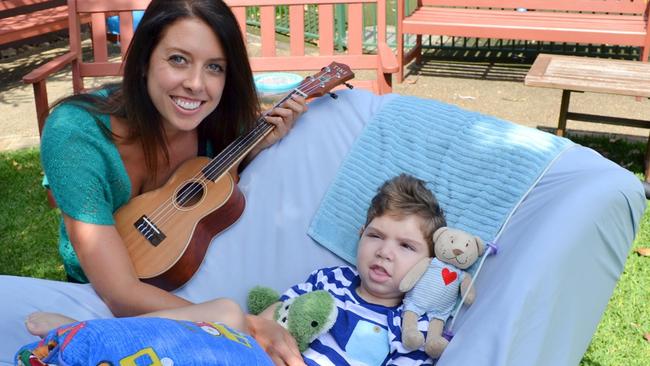 Liz Arnott with Bear Cottage regular inpatient Athan Loucas. Picture: Supplied