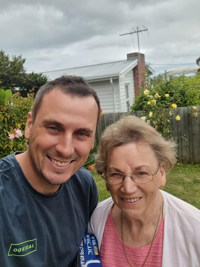 Luke Shackcloth and his 86-year-old mother Joan whose Howrah home was destroyed by fire on Monday night need to find a new place to live. Picture: Supplied