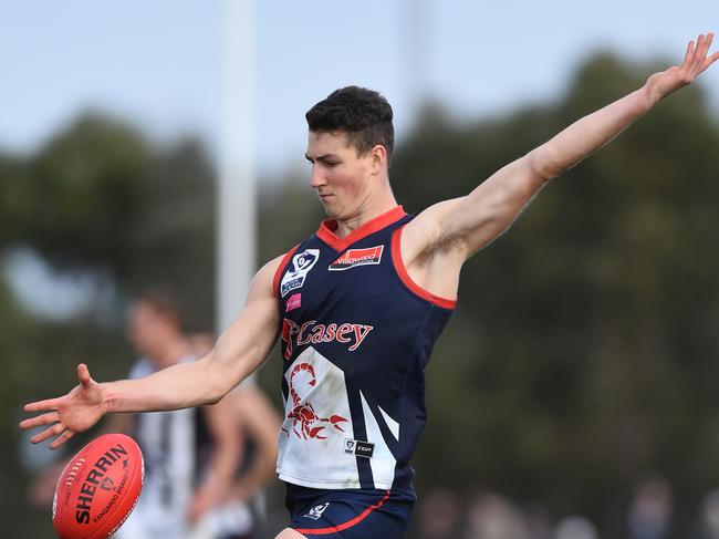 VFL: Casey Scorpions v Collingwood at Casey Fields, Cranbourne. Casey Scorpions forward Jordan Moncrieff. Picture: Chris Eastman