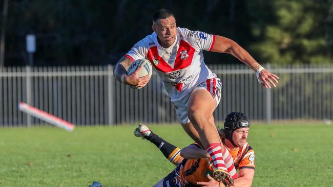 The Woy Woy Roosters in action against The Entrance Tigers during round six of the 2023 Central Coast Rugby League first grade competition at Woy Woy Oval, on 7 May 2023. Picture: Nick Friend