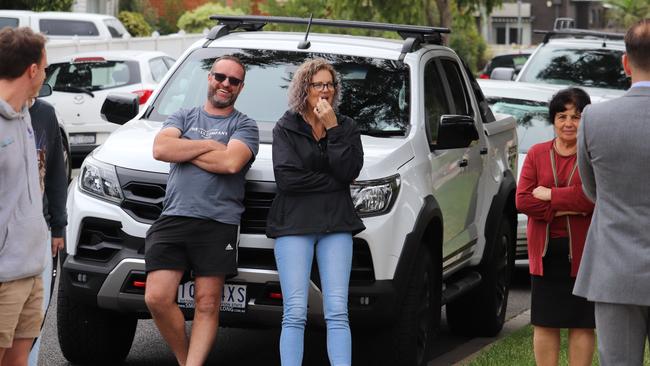 The underbidders laugh off a last-ditch attempts to raise their offer. Picture: Peter Farago