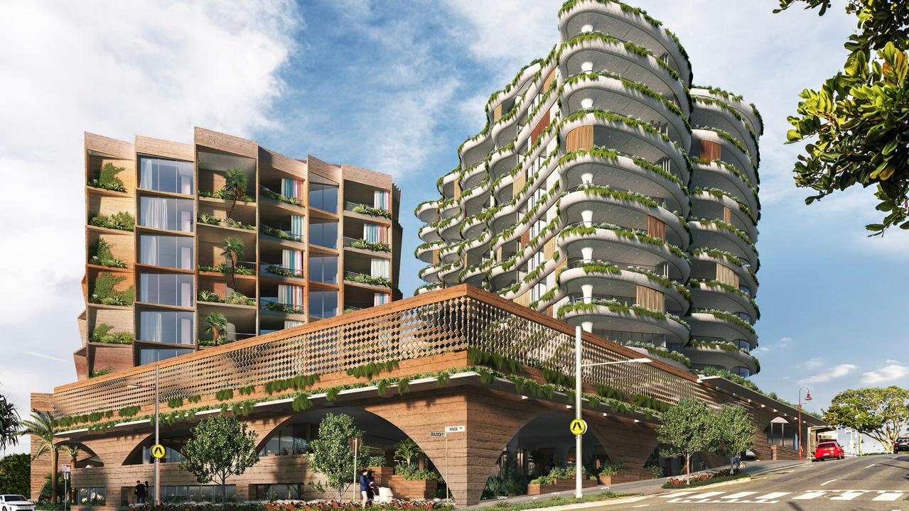 New renders of the $250m Paloma Paloma project at Caloundra reveal a glimpse inside the commercial, residential and hotel precinct.