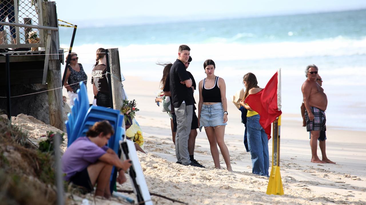 Hundreds of people have gathered at Bribie Island for a vigil to honour 17-year-old shark attack victim Charlize Zmuda. Picture: David Clark