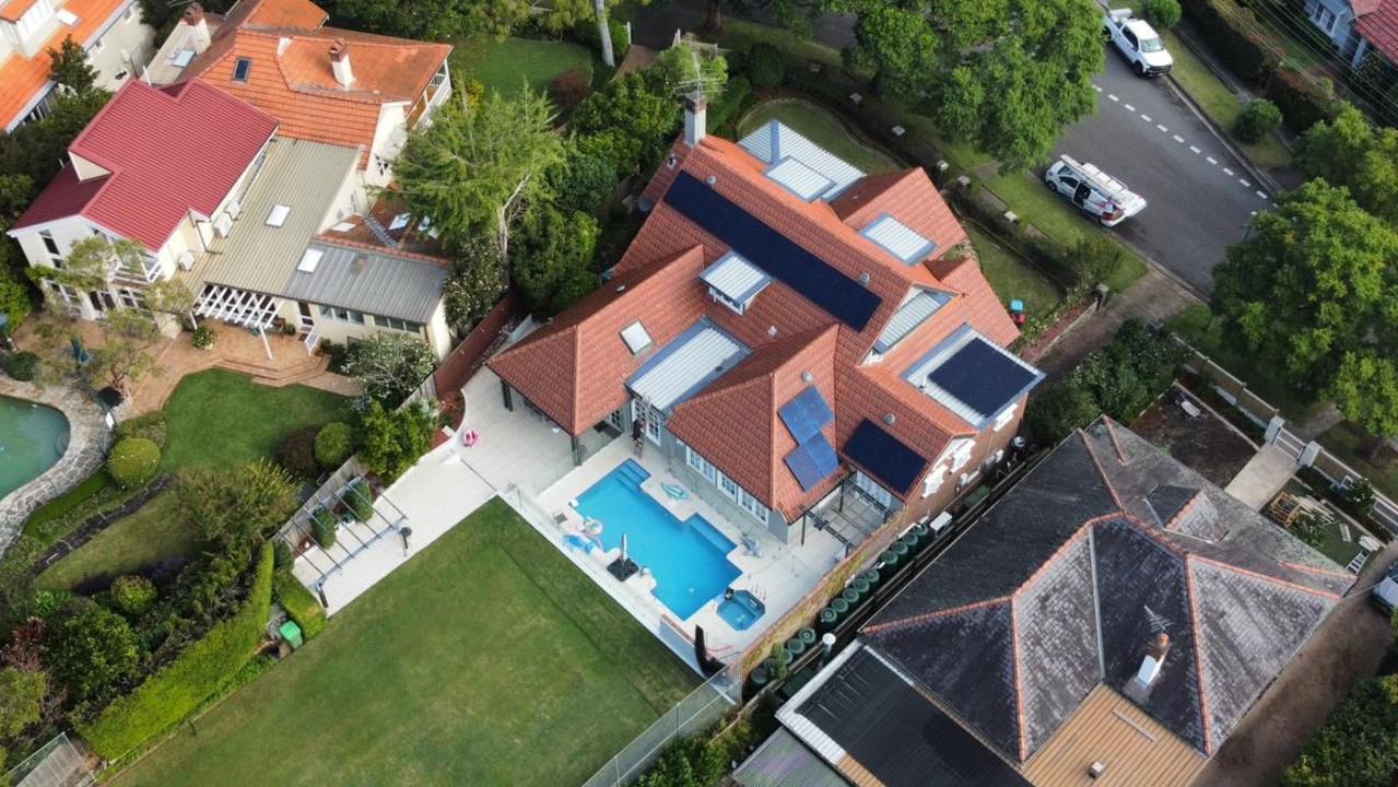 An installation of solar panels on a home in Lindfield, NSW.