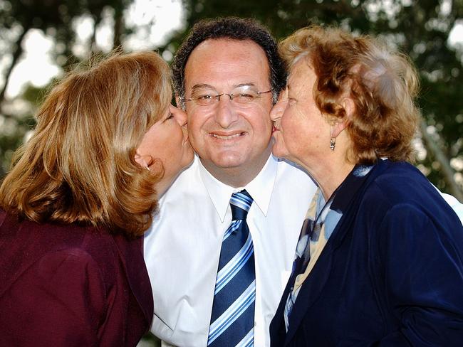 Orkopoulos with wife Kathy and mother Stamatia in 2005. Picture: Waide Maguire