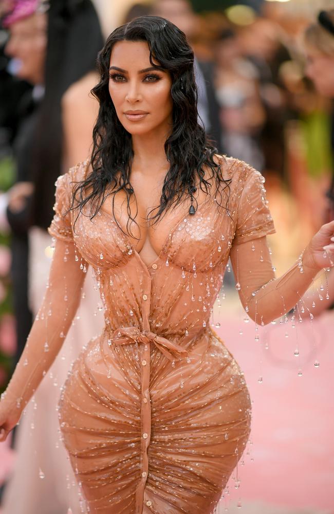 Kim Kardashian in THAT Mugler outfit, at the Met Gala in 2019. Picture: Getty Images