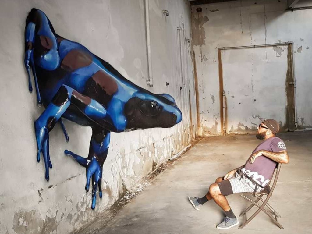 Odeith's mural creates illusions. Picture: Odeith/Instagram