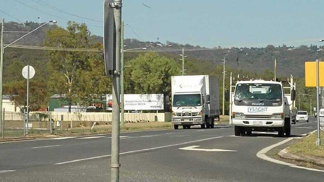 A shopping centre development in Withcott was approved under the condition that traffic lights are built at the intersection of the Warrego Highway and Jones Road. Picture: Sarah Fleming