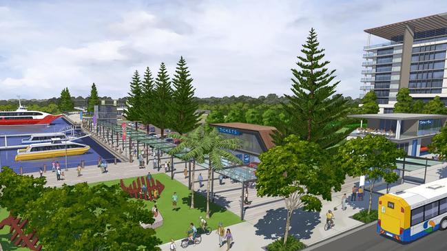 Some of the 3600 units in an artist’s impression of the Toondah Harbour site which covers some Ramsar-listed wetlands in Cleveland.