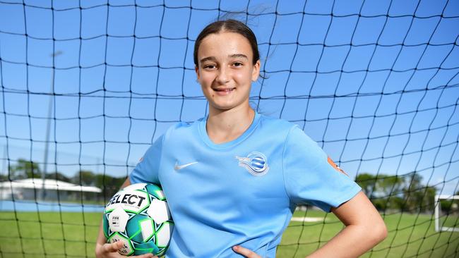 SOCCER: Kawana Waters State College student, Hailey Paxevanos. Picture: Patrick Woods.