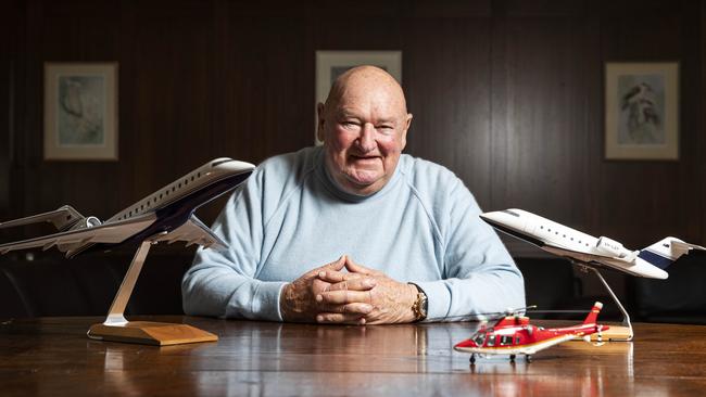 Trucking magnate Lindsay Fox in his St Kilda. Picture: Aaron Francis