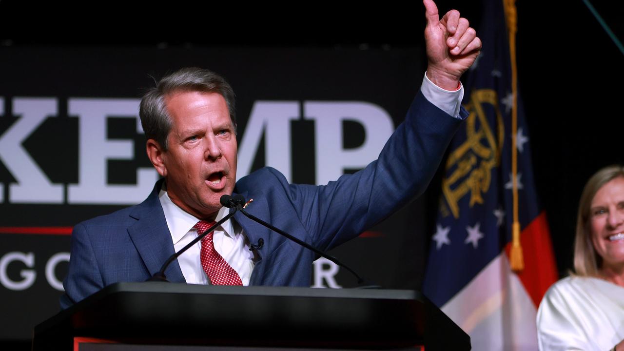 Georgia’s Republican Governor Brian Kemp is no fan of Trump. Picture: Joe Raedle/Getty Images/AFP