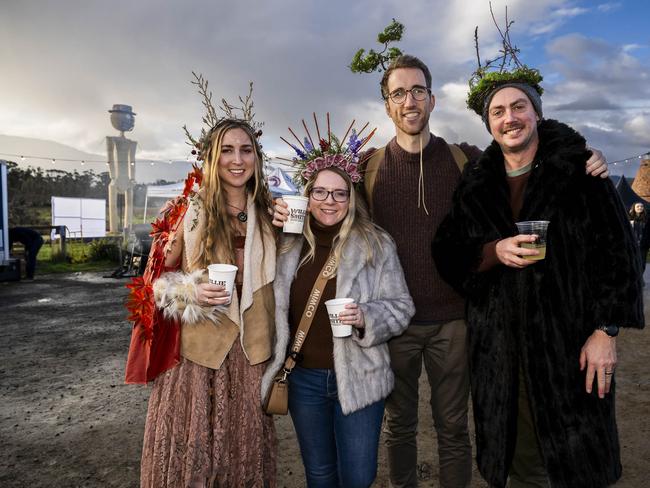 Willie Smith's Midwinter Festival Huonville - Bec Kozis, Britt Dunning, Alex Evans and Jason Dolbey. Picture: Caroline Tan