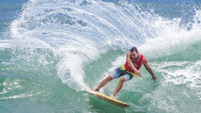 Joel Parkinson in action at the 2018 Burleigh Single Fin Classic. Picture: Luke Sorensen