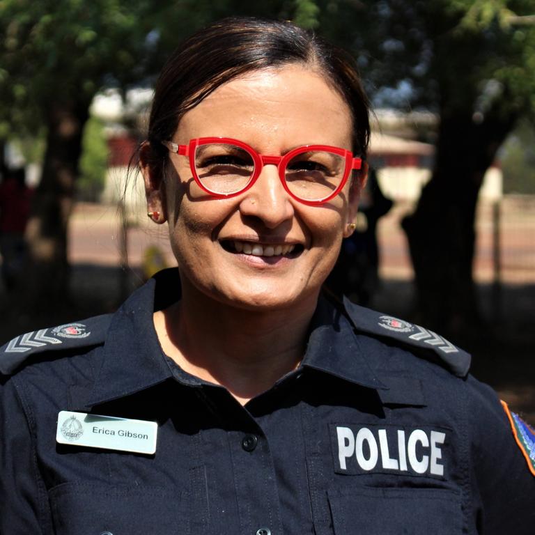 Wadeye district officer in charge Erica Gibson in the remote community ahead of Darwin born Mak Mak Marranunggu rapper J-MILLA’s concert. Picture: Jason Walls