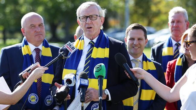 Parramatta CEO Bernie Gurr announcing Parramatta’s new centre of excellence at Kellyville in Sydney’s northwest. Sydney. Picture: Brett Costello