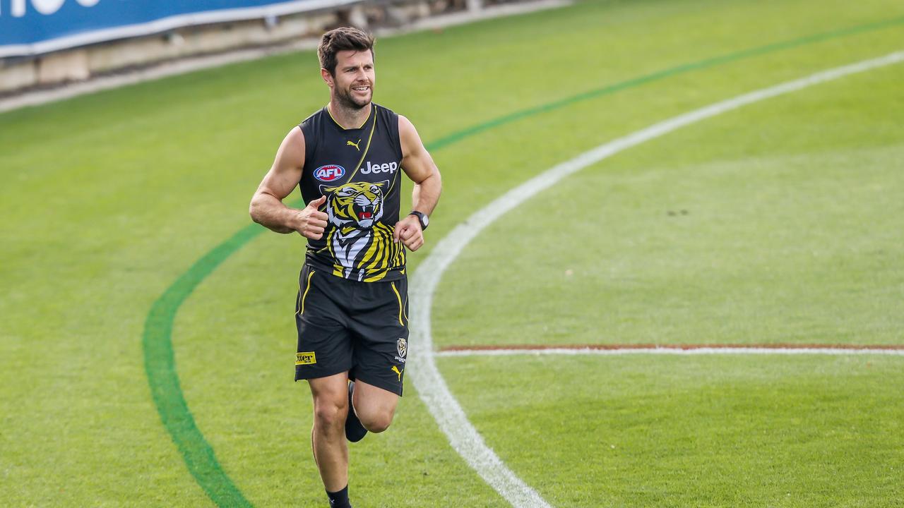 AFL Richmond training at Punt Rd Oval. Trent Cotchin. Picture: Tim Carrafa