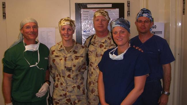 “I do strive to be better than it”: Sharon (second from left) with colleagues during her Afghanistan posting. Picture: Channel 7